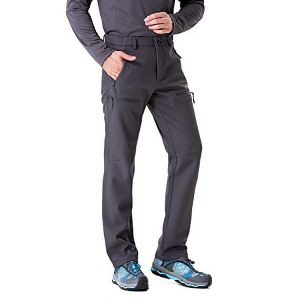 Men/'s Fleece Lined Insulated Pants Softshell Pants,Water and Wind-Resistant TRAILSIDE SUPPLY CO